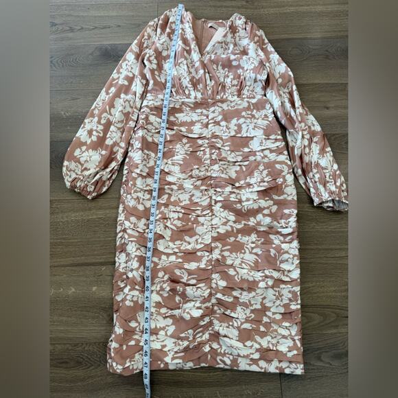 NWT Keepsake The Label Rosa Long Ballon Sleeve Floral Midi Dress Size 8 (AUS 12) - Picture 12 of 13